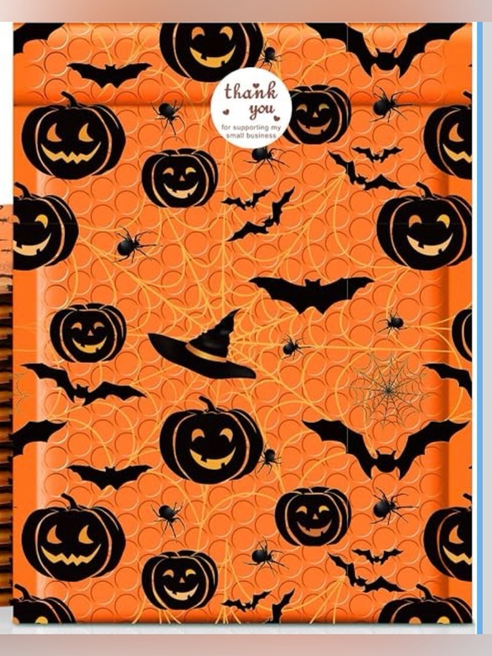 (10) Halloween Bubble Mailers (6”x10”) Witch Hat
